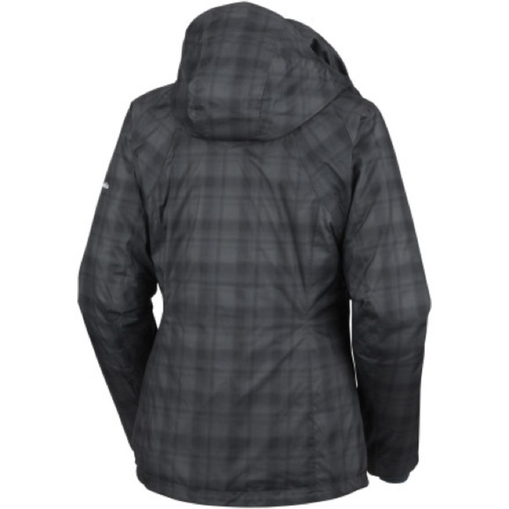 Columbia Whirlibird Omni-Heat Waterproof Hooded Jacket Black Plaid Shell Small - Picture 4 of 7